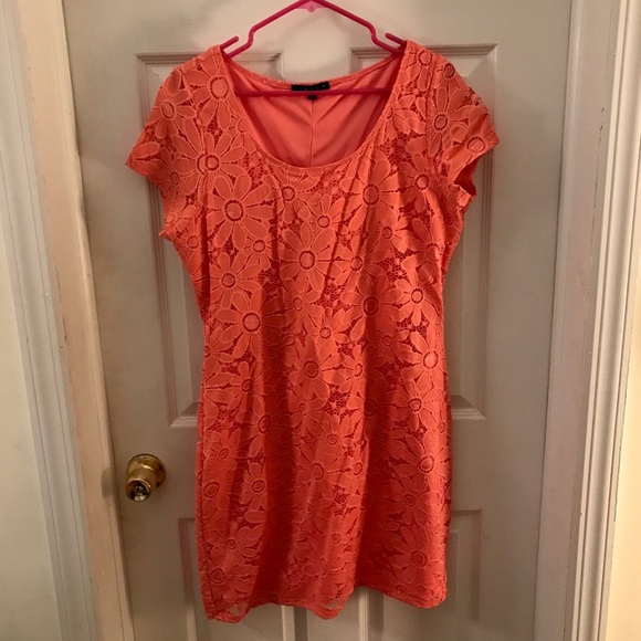 Coral floral dress - Picture 1 of 1